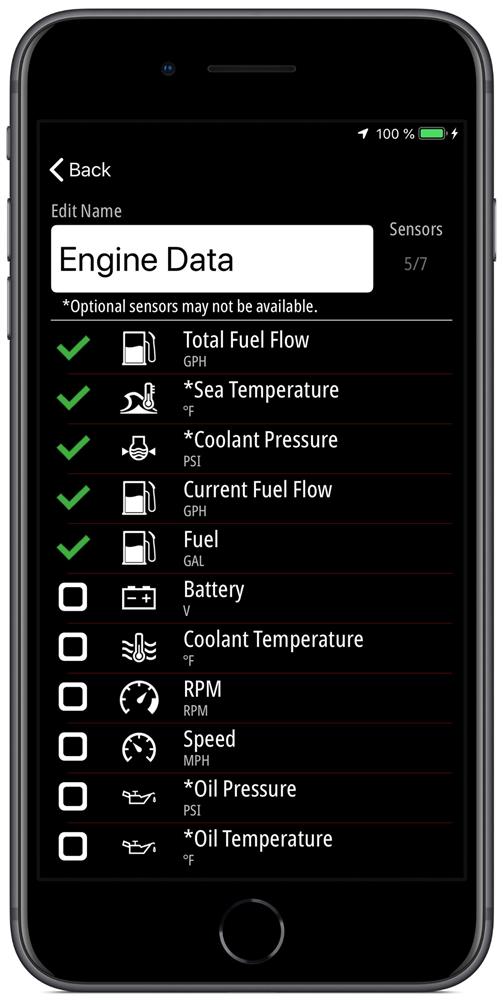 Vesselview Mobile engine data