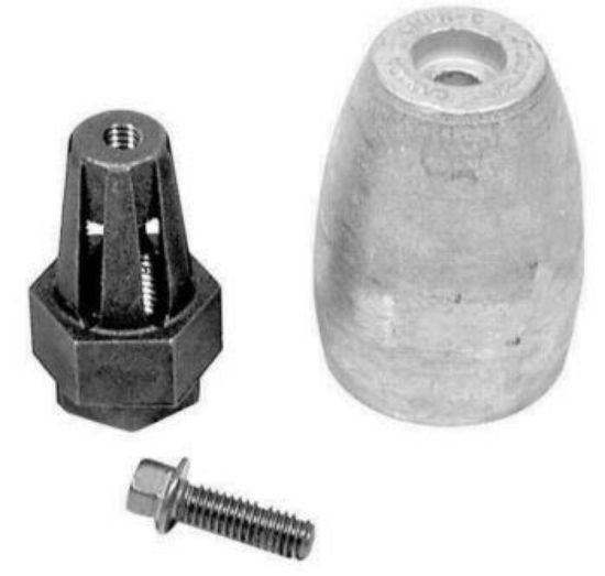 buy Mercury-Mercruiser 809664A1 Prop Nut Anode Kit 1 1/8" Shaft