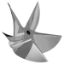 Show details for Mercury Racing CNC Cleaver Pro Finished 5 blade Sterndrive Propeller Picture of Mercury Racing CNC Cleaver Pro Finished 5 blade Sterndrive Propeller