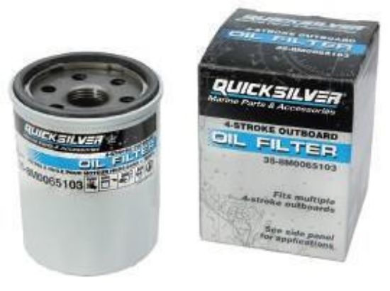 Quicksilver Mercury Marine Oil Filter - Fits 1998+ 75-115HP 4-Stroke Outboards (8M0065103)