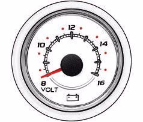 Picture of Mercury-Mercruiser 79-8M0052864 Voltage Gauge 12V White