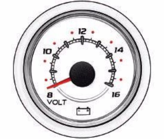 Picture of Mercury-Mercruiser 79-8M0052864 Voltage Gauge 12V White
