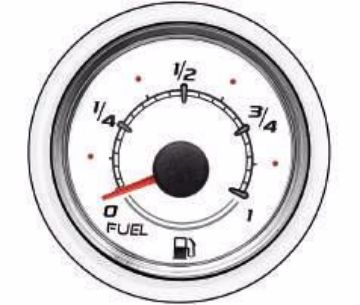 Show details for Mercury-Mercruiser 79-8M0052865 Fuel Level Gauge White Picture of Mercury-Mercruiser 79-8M0052865 Fuel Level Gauge White