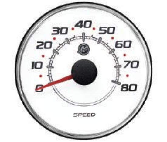 Picture of Mercury-Mercruiser 79-8M0052878 Speedometer 80 MPH White