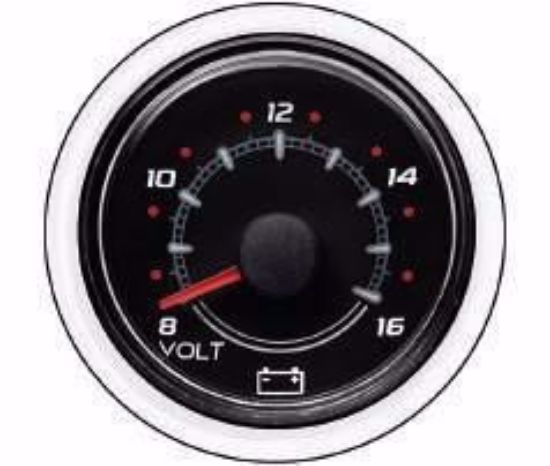 Mercury-Mercruiser 79-8M0052843 SmartCraft Voltage Gauge Black 12 V