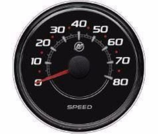 Mercury-Mercruiser 79-8M0052853 SC 100 80 MPH Speedo Black SC 100 Gauge