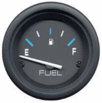 Show details for Mercury-Mercruiser 79-895291A01 FUEL LEVEL GAUGE, Black Face, Blue Graduations, Bl Mercury-Mercruiser 79-895291A01 Fuel Level Gauge Black Face