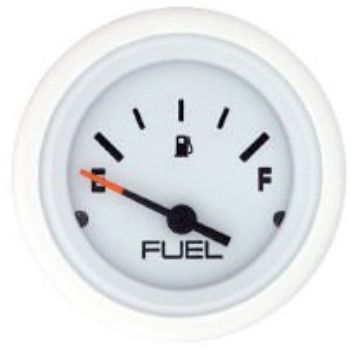 Show details for Mercury-Mercruiser 79-895291A21 FUEL LEVEL GAUGE, White Face, Black Graduations, W Picture of Mercury-Mercruiser 79-895291A21 FUEL LEVEL GAUGE, White Face, Black Graduations, W