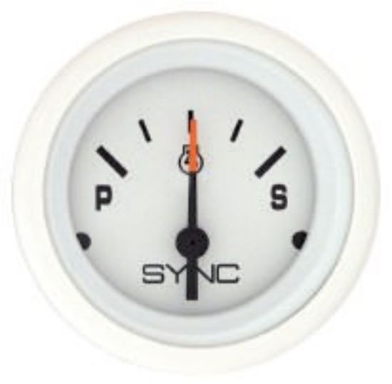 Picture of Mercury-Mercruiser 79-895294A21 GAUGE, Dual Engine Synchronizer, White Face, Black