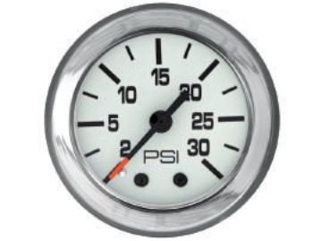 Show details for Mercury-Mercruiser 79-895288A43 GAUGE KIT, Water Pressure (2-30 PSI) White Face, B Picture of Mercury-Mercruiser 79-895288A43 GAUGE KIT, Water Pressure (2-30 PSI) White Face, B