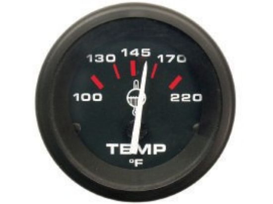 Picture of Mercury-Mercruiser 79-895287Q02 WATER TEMPERATURE GAUGE KIT, (100-220 F) Black Fac
