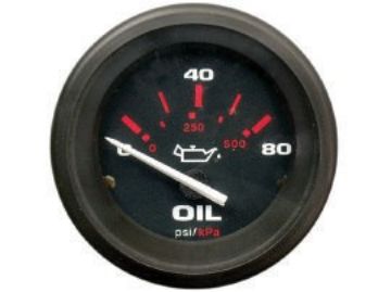 Show details for Mercury-Mercruiser 79-895289Q01 GAUGE, Oil Pressure, Black Face, Red Graduation, B Picture of Mercury-Mercruiser 79-895289Q01 GAUGE, Oil Pressure, Black Face, Red Graduation, B