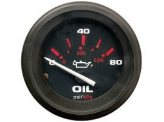 Picture of Mercury-Mercruiser 79-895289Q01 GAUGE, Oil Pressure, Black Face, Red Graduation, B