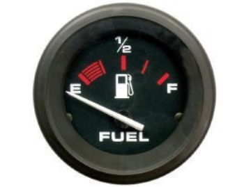 Show details for Mercury-Mercruiser 79-895291Q01 FUEL LEVEL GAUGE, Black Face, Red/White Graduation Picture of Mercury-Mercruiser 79-895291Q01 FUEL LEVEL GAUGE, Black Face, Red/White Graduation