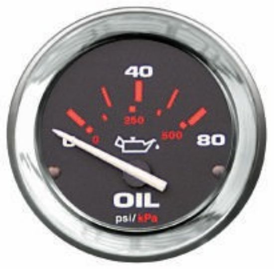 Picture of Mercury-Mercruiser 79-895289Q61 GAUGE, Oil Pressure, Black Face, Red Graduation, C
