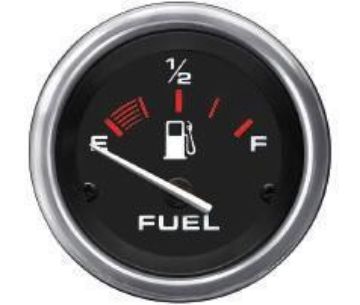 Show details for Mercury-Mercruiser 79-895291Q61 FUEL LEVEL GAUGE, Black Face, Red Graduations, Chr Picture of Mercury-Mercruiser 79-895291Q61 FUEL LEVEL GAUGE, Black Face, Red Graduations, Chr
