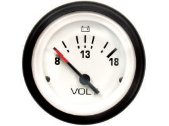 Picture of Mercury-Mercruiser 79-895286Q21 VOLTAGE GAUGE, White Face, Black Graduations, Blac