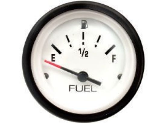 Picture of Mercury-Mercruiser 79-895291Q21 FUEL LEVEL GAUGE, White Face, Black Graduations, B