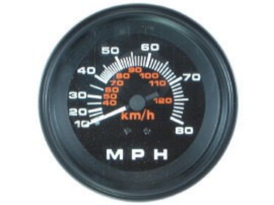 Picture of Mercury-Mercruiser 79-895285Q44 SPEEDOMETER KIT, (0-80 MPH) Black Face, Orange Gra