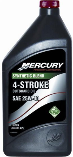 Mercury synthetic blend 4 stroke outboard oil SAE 25W-40