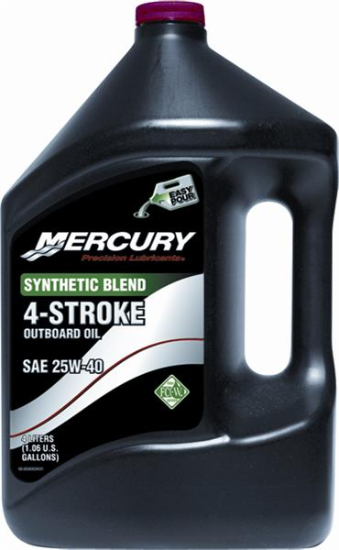 Mercury synthetic blend 4 stroke outboard oil SAE 25W-40 4 liters