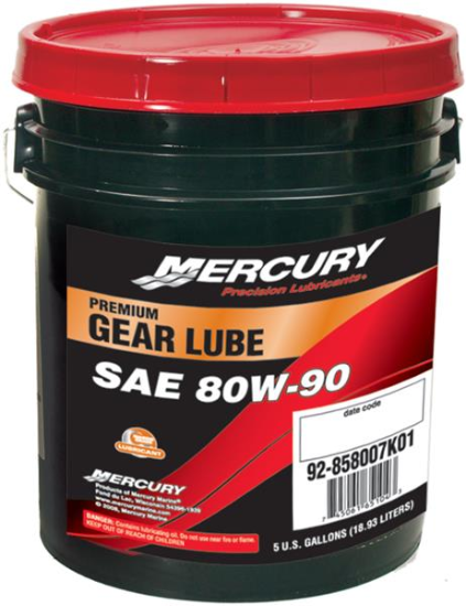 Mercury premium gear lube SAE 80W-90 5 gallons