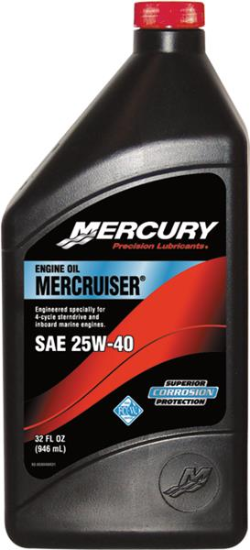 Mercury Mercruiser engine oil SAE 25W-40