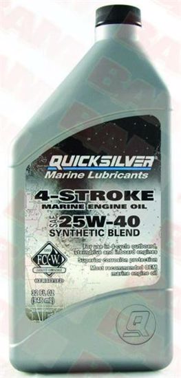 Mercury-Mercruiser Quicksilver 92-8M0078622 4-Cycle 25W40 synthetic blend marine engine oil