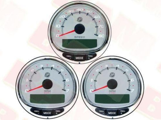 Mercury 79-8M0101105 Tach 7000 RPM 80 MPH Speedo Dual Engine