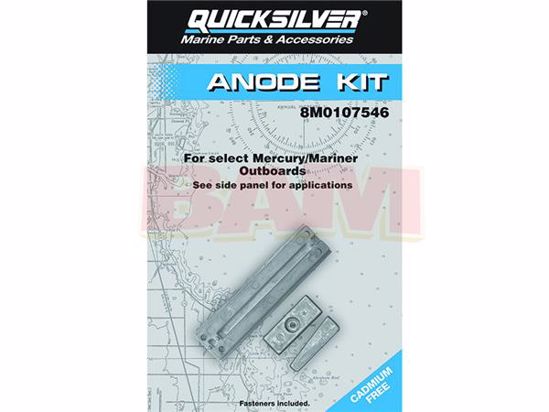 Picture of Mercury Quicksilver 97-8M0107546 Aluminum Anode Kit Transom Gearcase