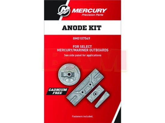 Picture of Mercury Outboard 97-8M0107549 Anode Kit 75-115 EFI & 150 EFI