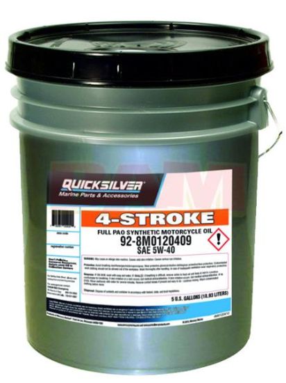Picture of Mercury-Mercruiser 92-8M0120409 OIL-SYN 4-S 5 GAL