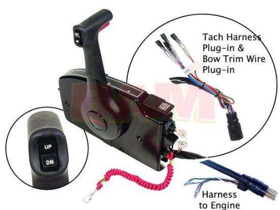 Mercury Marine 881170A20 Side Mount Remote Control- 8 pin traditional