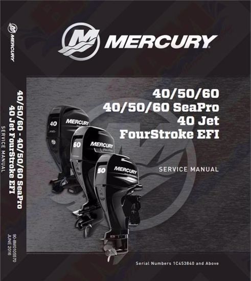Mercury Outboard 90-8M0105570 Factory Service Manual 40/50/60 HP fourstroke