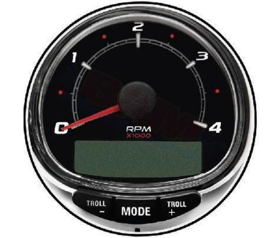 Mercury-Mercruiser 8M0135656 SC1000 Tachometer Kit Black 4000 RPM for sale