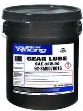 Show details for Mercury Racing 92-8M0078016 Extreme Performance 85W90 Gear Lube 5 Gal Mercury Racing Extreme Gear Lube SAE85W90 gear lube 5 gallon pail