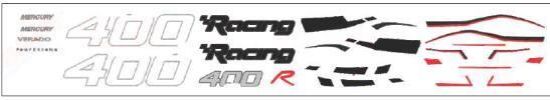 Picture of Mercury Outboard 37-8M0103042 Verado 400R Decal Set No Carbon Decals