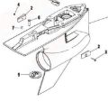 Picture of Mercury Outboard 1600-8M0117258 Gearcase Basic Black