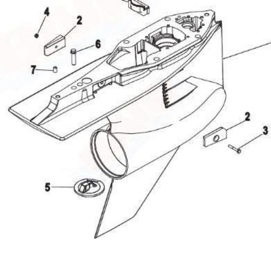 Picture of Mercury Outboard 1600-8M0117258 Gearcase Basic Black