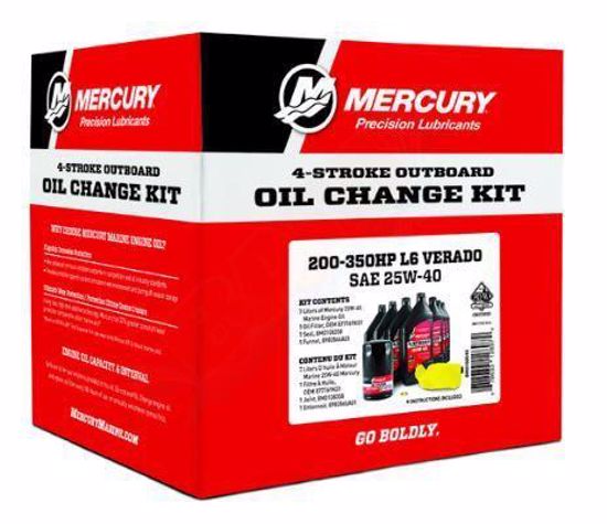 Picture of Mercury Outboard 8M0188359 Oil Change Kit Verado L6 200-400 HP 25W40