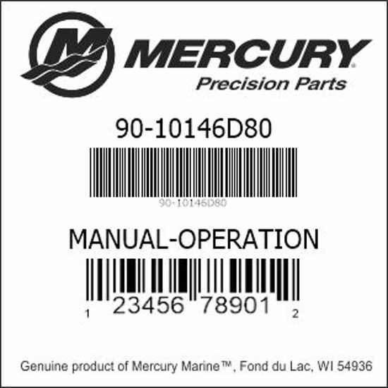 Bar codes for Mercury Marine part number 90-10146D80