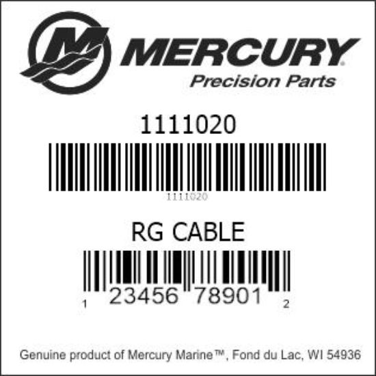Bar codes for Mercury Marine part number 1111020