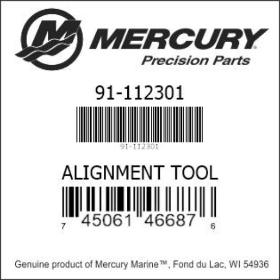 Bar codes for Mercury Marine part number 91-112301