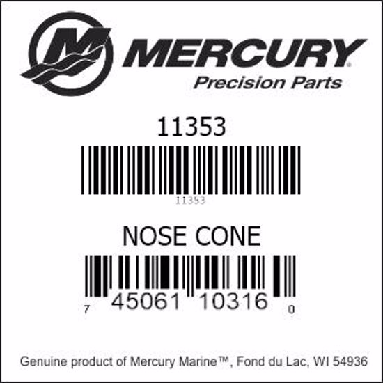 Bar codes for Mercury Marine part number 11353