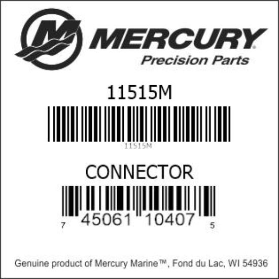 Bar codes for Mercury Marine part number 11515M