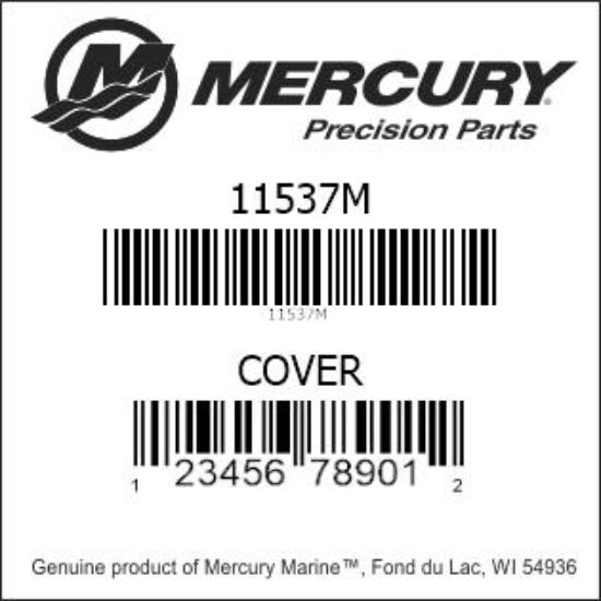 Bar codes for Mercury Marine part number 11537M