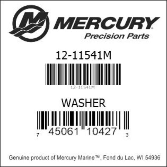 Bar codes for Mercury Marine part number 12-11541M
