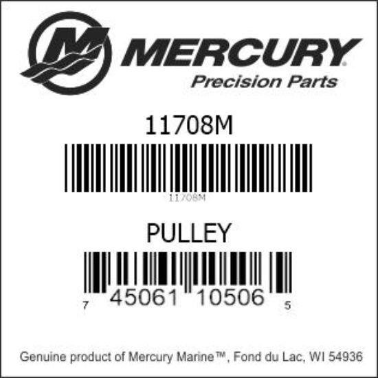 Bar codes for Mercury Marine part number 11708M