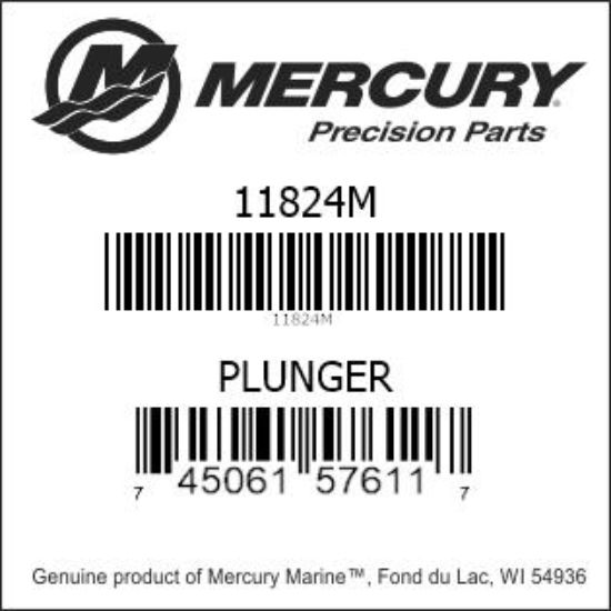 Bar codes for Mercury Marine part number 11824M