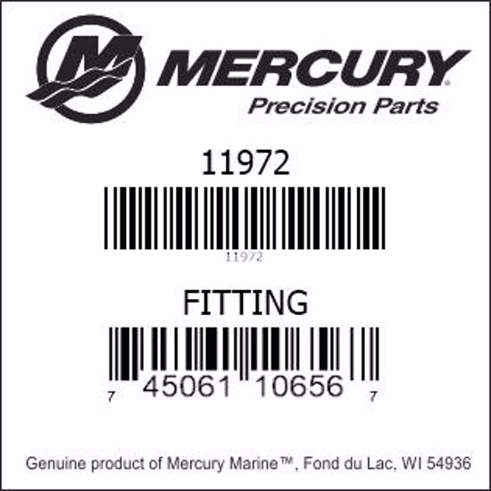 Bar codes for Mercury Marine part number 11972